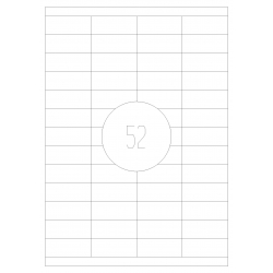 Etykiety samoprzylepne 52,5x21,2 100 szt. A4 MAT